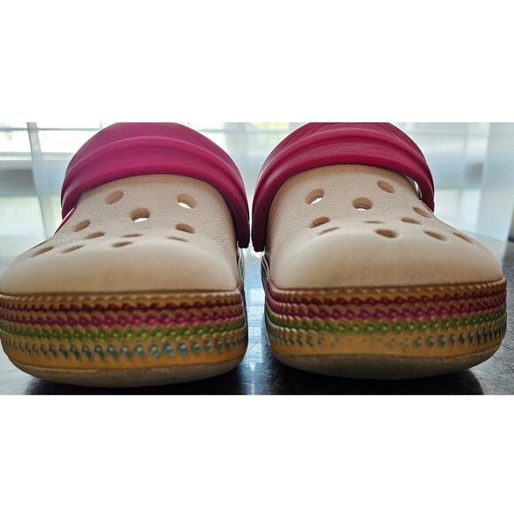 Kids Pink and White Clogs - Picture 2 of 8